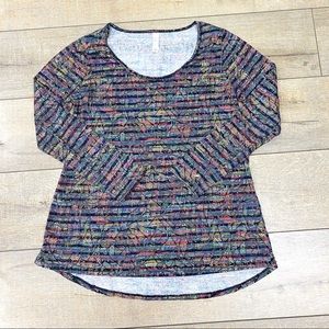 LulaRoe printed long sleeve shirt